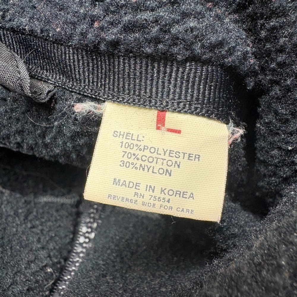 Vintage Abercrombie & Fitch Vest Mens Large Red Blue 1892 Zip Fleece Y2K - Picture 9 of 11